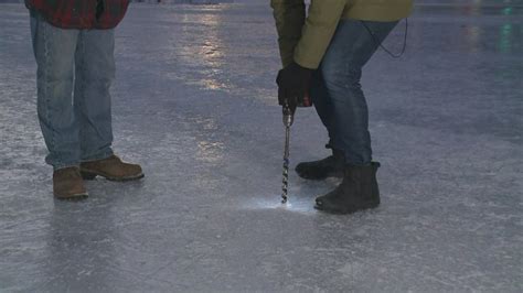 testing ice thickness with stud|how to test ice thickness.